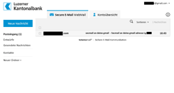 Wenn Sie sich auf der Seite WebMail befinden, finden Sie Ihre Nachrichten, indem Sie auf der linken Seite des Bildschirmes  auf «Neue Nachrichten» klicken