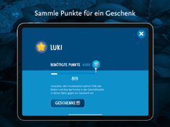 Jedes Spiel, das du spielst, erhöht deinen Punktestand. Wenn du 6000 Punkte gesammelt hast, kannst du bei deiner LUKB-Geschäftsstelle ein Geschenk abholen.