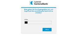 Geben Sie im neuen Fenster im Feld MTAN Ihren SMS-Code ein. Klicken Sie anschliessend auf das blaue Feld "öffnen" um den Prozess abzuschliesssen.